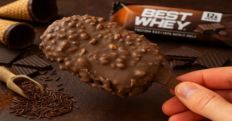 Picolé Fit com pedaços de Best Whey Bar